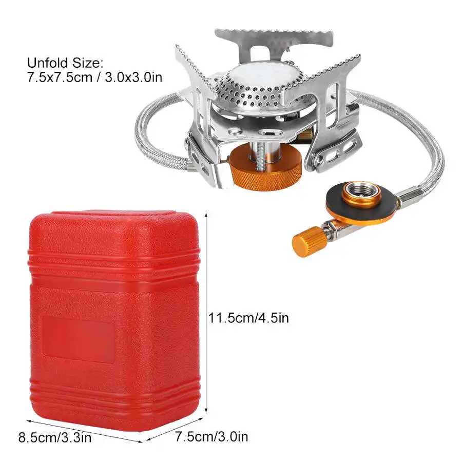 Портативная газовая плита 3500 Вт Складная горелка раздвоенного типа для кемпинга
