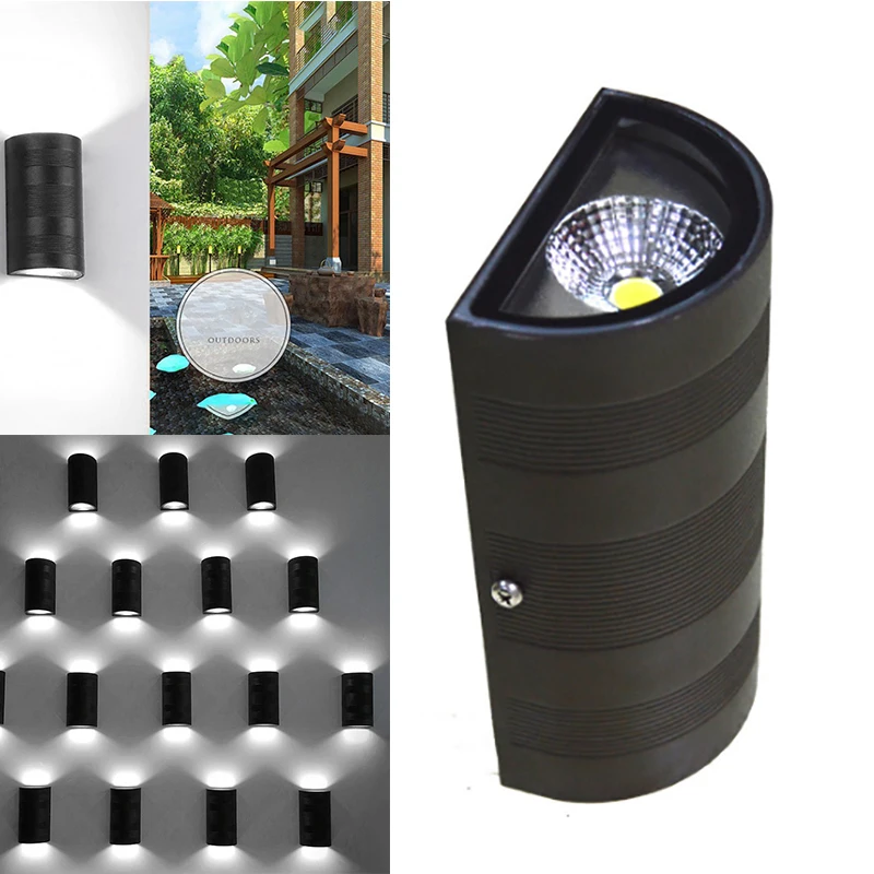

6W Led Waterproof Half-cylinder Wall Light Garden Lights for Living Room Patio Garden Hallway Balcony Outdoor Porch Wall Lamp