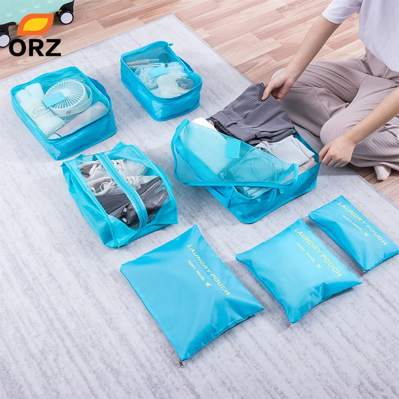 7 шт./компл. дорожная сумка для хранения набор одежды органайзер чехол