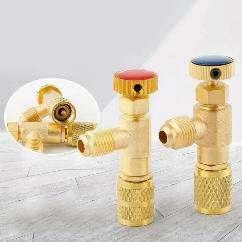 

Hot Sale Air Conditioning Refrigerant Safety Valve R410A R22 1/4 " Refrigeration Charging Safety Liquid Adapter Hand Tool Parts