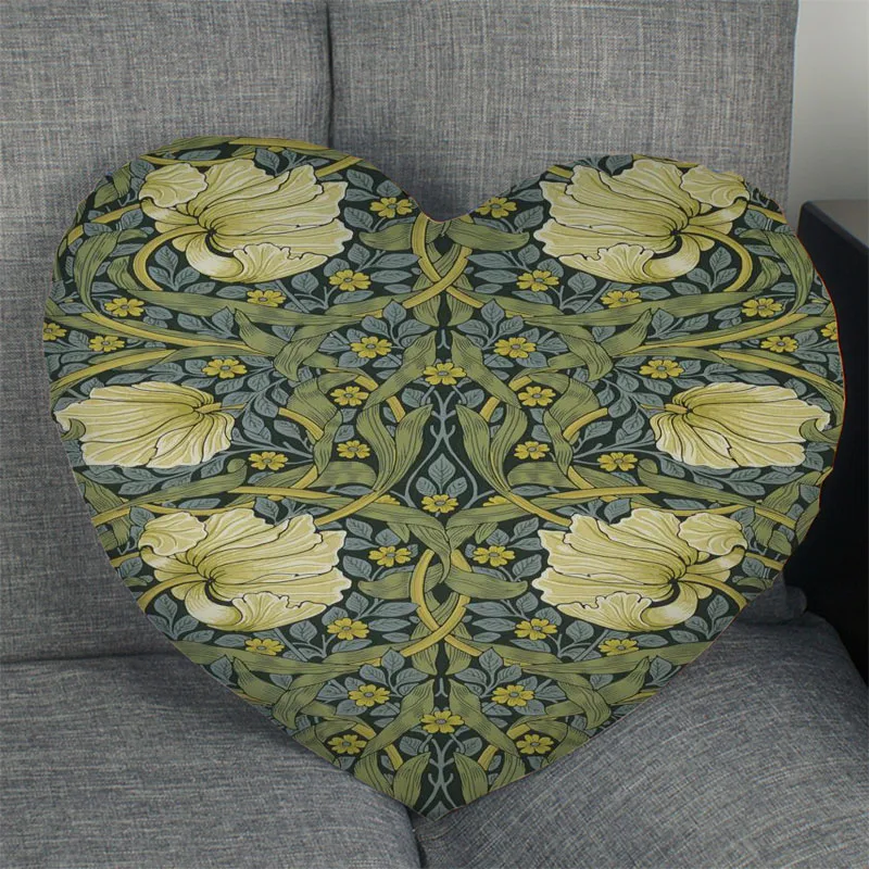 

Наволочки с рисунком Вильяма Морриса, постельные принадлежности в форме сердца, удобные наволочки для дивана, дома, автомобиля