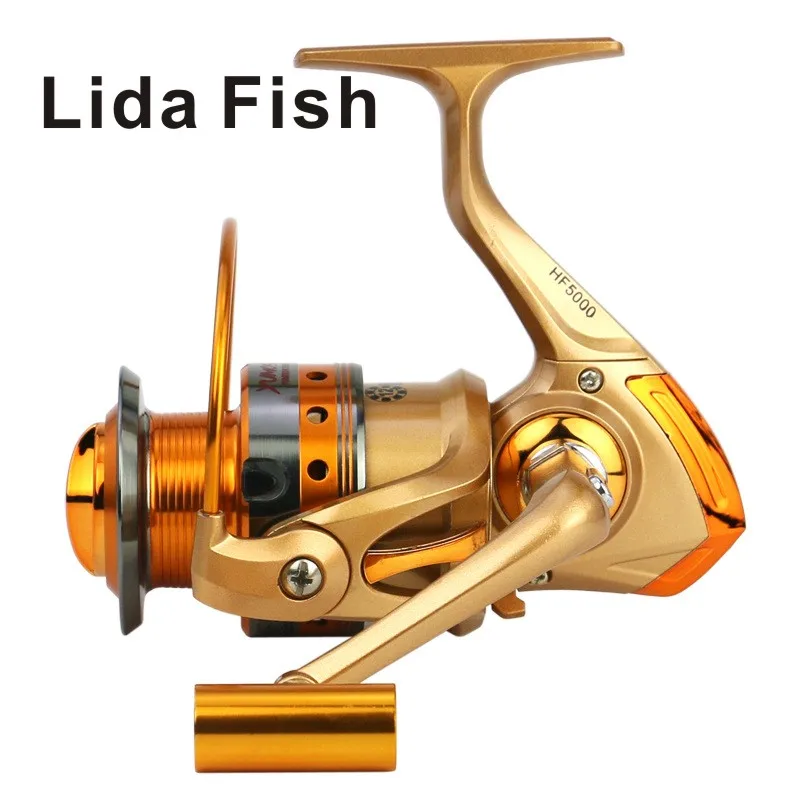 Lida Fish Brand Gold 9 Models Upgrade HF1000-9000 Reel Full Metal Rocker Arm and Metal Wire Cup Reel