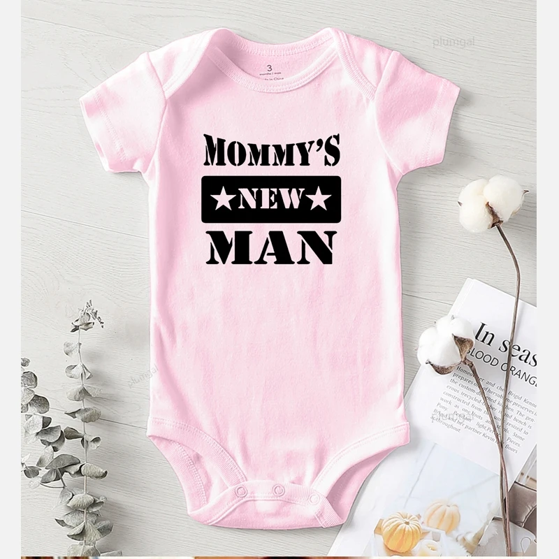 Боди для новорожденных Новые мужские комбинезоны с буквенным принтом Летняя