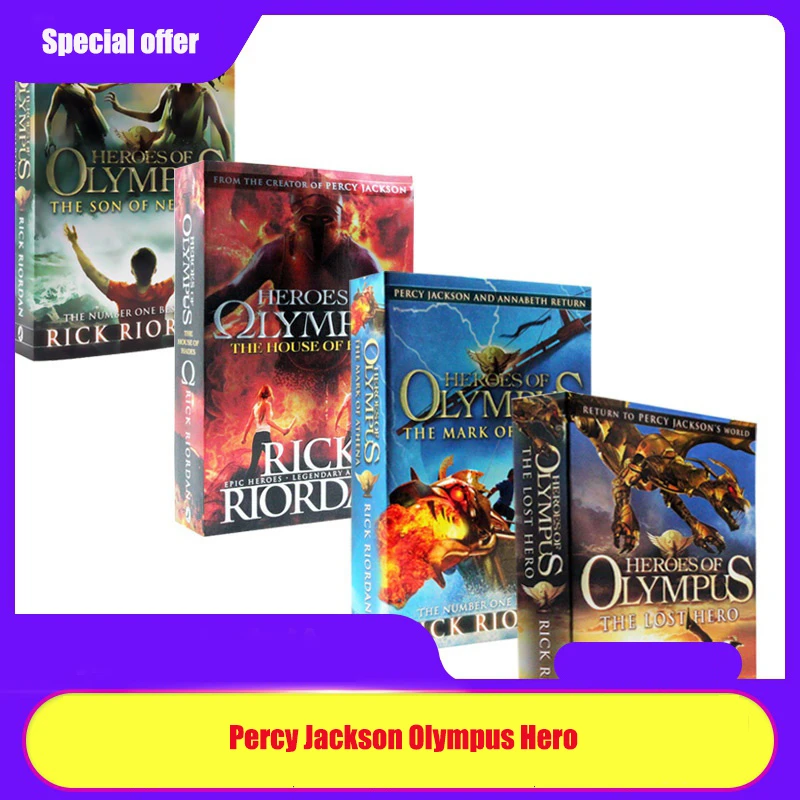 Английский Оригинальный Перси Джексон герои Olympus Рик риортан четыре Тома откитон