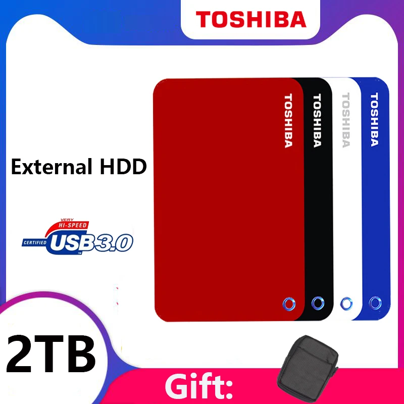 Фото Внешний жесткий диск TOSHIBA V9 CANVIO 2 ТБ портативный с шифрованием HD USB 3 0 SATA3 5 дюйма для