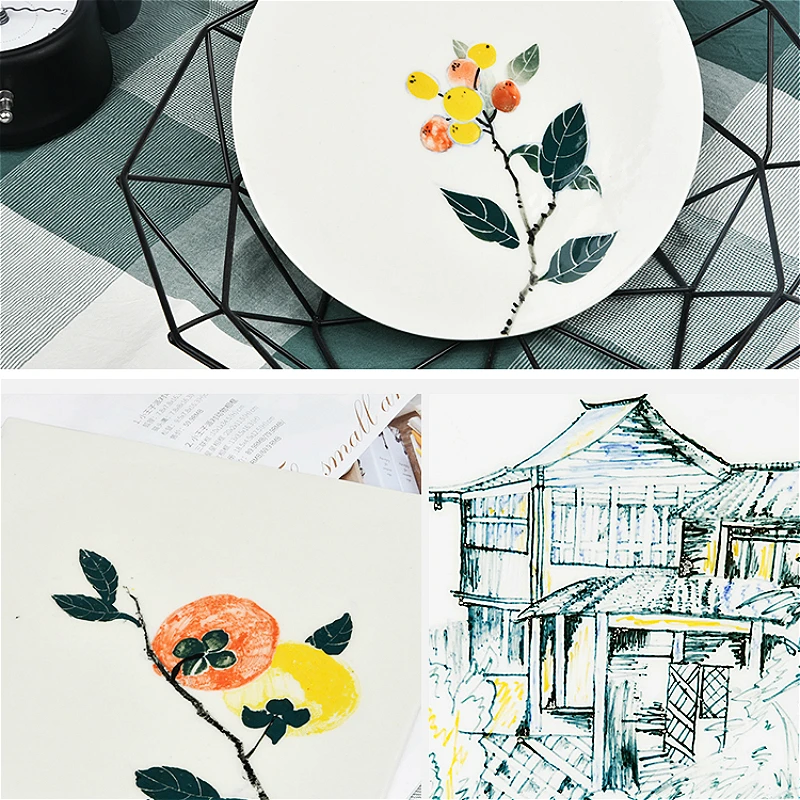 Цзиндэчжэнь керамическая Акварельная Ручка Керамика под глазурью ручка для