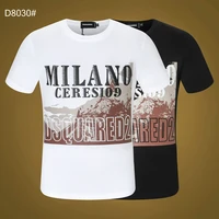new dsquared2 mens womens printed lettersround neck short sleeve street hip hop pure cotton tee t shirt 8030