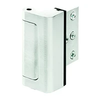 2 pcslot brushed silver aluminium alloy u door reinforcement lock 3 security door lock home child proof door stopper