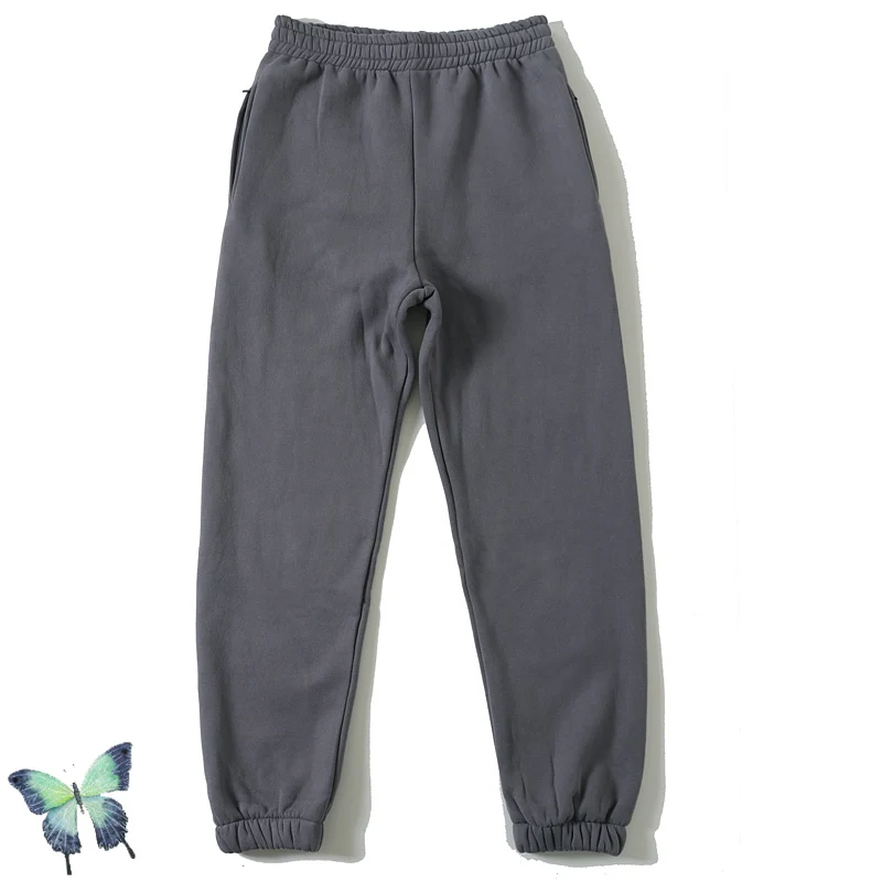 

High Quality Solid Harem Trousers for Men Women Kanye Season 6 Fleece Sweatpants