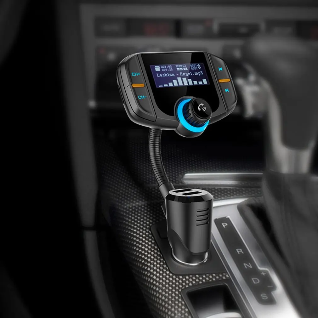Автомобильный FM передатчик с экраном 1 7 дюйма улучшенный Bluetooth BT70 Quick charge 3 0