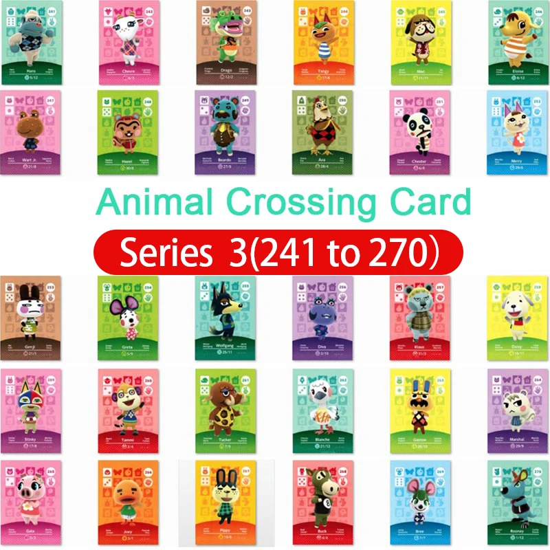 Карточка Amiibo для скрещивания животных карта карточка серия 3 Nfc 241 270 работает Ns