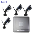 Комплект наружного водонепроницаемого видеонаблюдения Jienuo 1080P 4CH, система безопасности с IP-камерами, беспроводная система видеонаблюдения с Wi-Fi, 4 шт., 2 МП, видеорегистратор