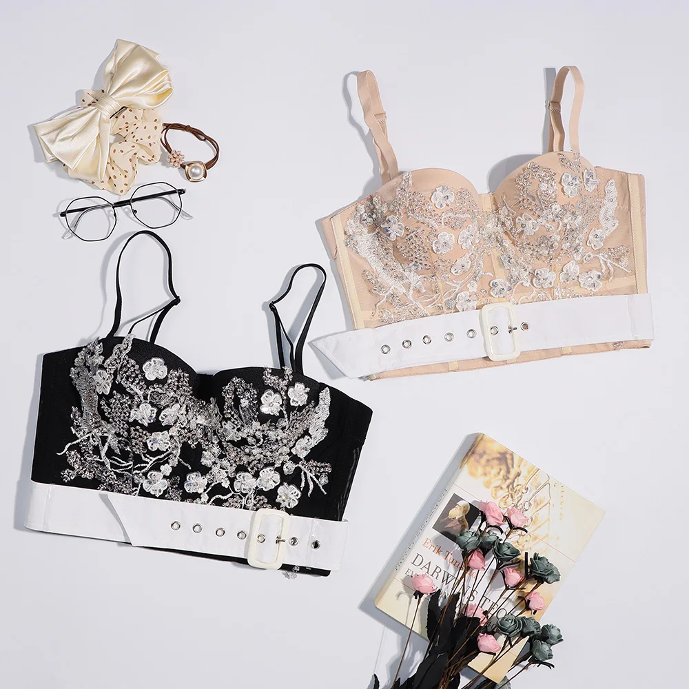 Сексуальный сетчатый корсет на бретелях укороченный топ женская летняя