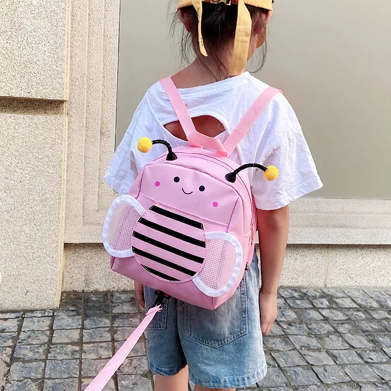 

School Children's Backpack Baby Cute Preschool Kids Bags Cartoon Lost Prevention With Safety Leash Girl In Kindergarten