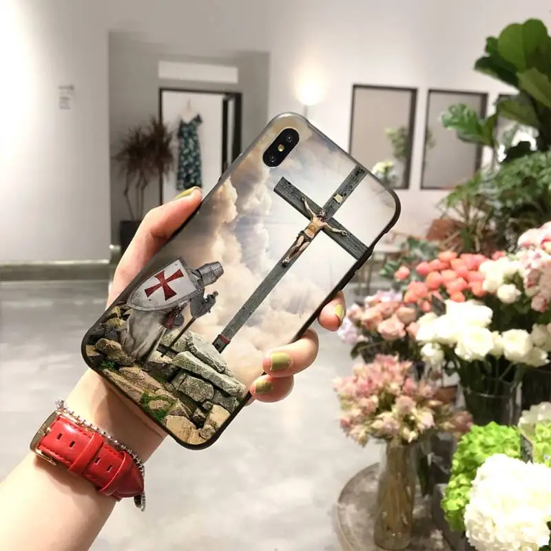 Мягкий черный ТПУ чехол для телефона PENGHUWAN Knight Templar iPhone 11 pro XS MAX 8 7 6 6S Plus X 5S SE XR |