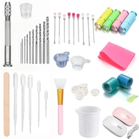 epoxy resin tools set silicone workbenches plastic beaker drilling bits sticks disposable cup for diy jewelry making tools