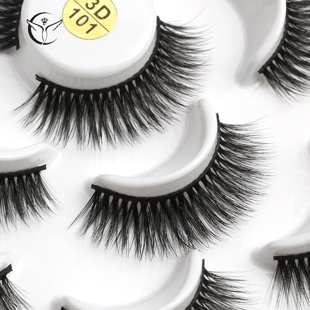 Mink eyelashes 3d mink hair eyelashes10 pairs long makeup 3d faux nature fake lashes extension false eyelashes Wholesale(10P