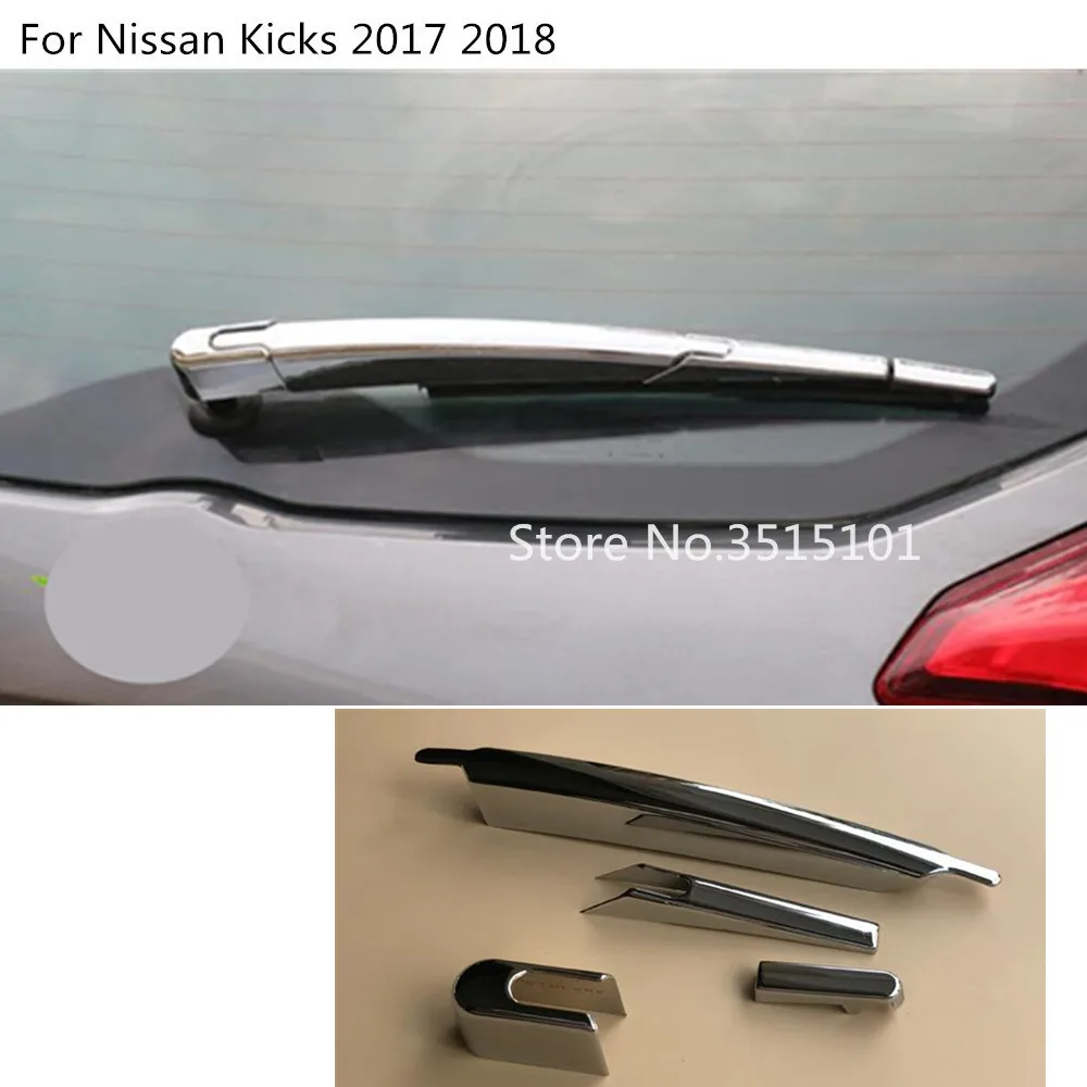

Кузова автомобиля ABS Chrome заднее стекло Щетка стирка сопла кадр отделкой хвост Окно Планки для Nissan ногами 2017 2018 2019 2020