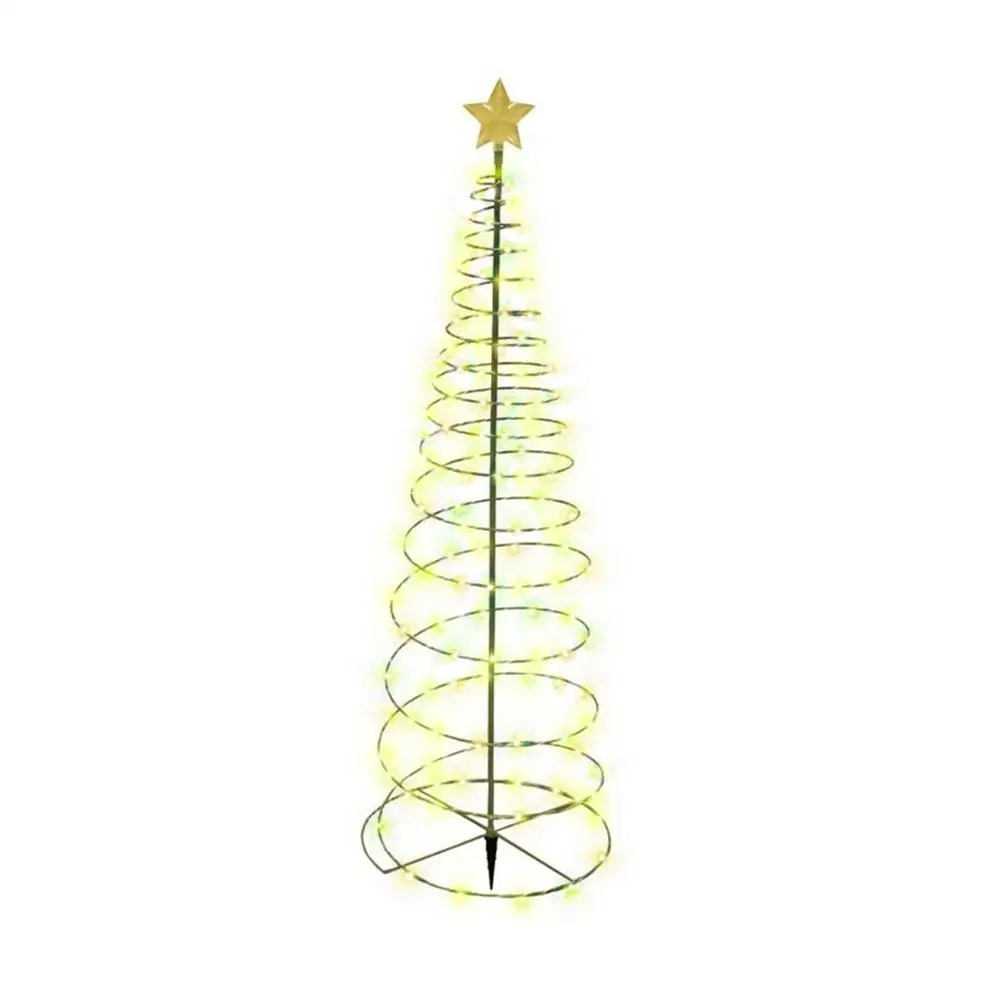 

Christmas Spiral Light Solar Christmas Tree Lights Romantic Garden Strings Lights Night Automatically Turn On For Christmas