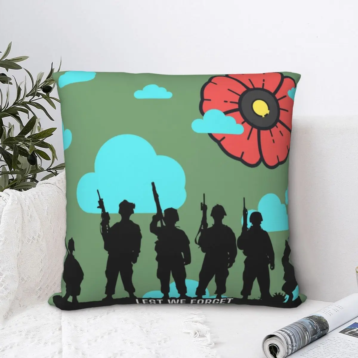 День памяти Маковый цветок дизайн чтобы мы не забыли о ветеранах квадратная