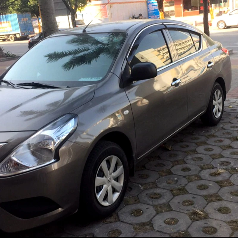 Для Nissan Sunny 2011 2016 оконные козырьки навесы защищают от дождя и солнца дефлектор