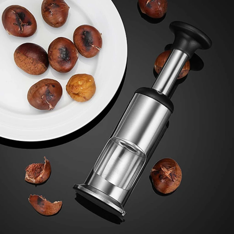 

Stainless Steel Manual Chestnut Opener Nutcracker Sheller Peeler Artifact Anti Slip Household Kitchen Accessory 28GF