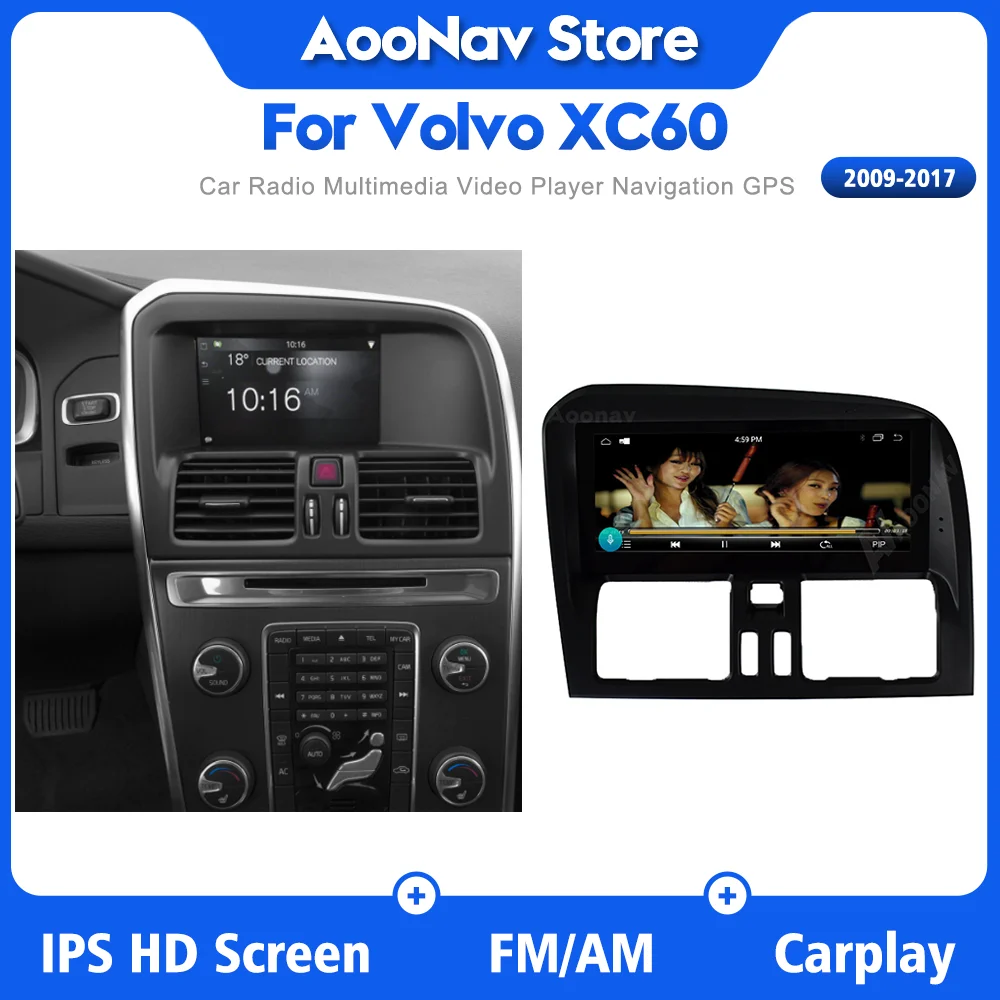 

Автомагнитола 2Din, Android 9,0, для Volvo XC60 2009-2017, стерео, мультимедийный плеер, GPS-навигатор с вертикальным сенсорным экраном carplay