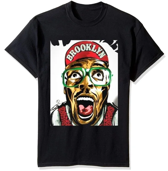 

Модная мужская футболка с принтом Спайка ли Бруклина, хлопковая Повседневная забавная футболка с коротким рукавом, топы, одежда