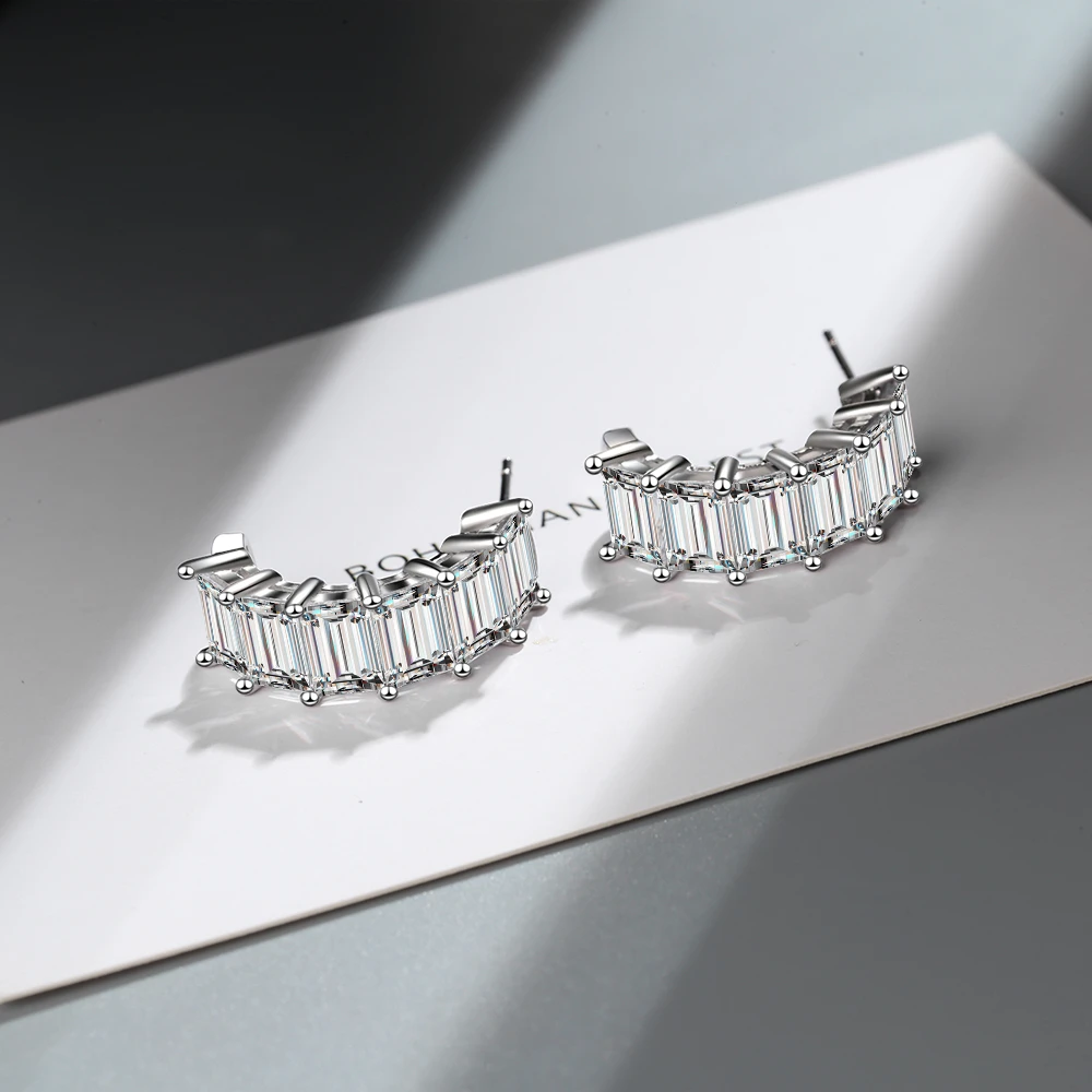 

New Arrival 925 Silver Ear Stud Earring for Women with Zircon Stone Jewelry Princesas Studs Cristal Trendy Korean Earings