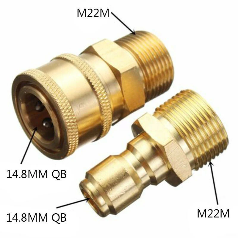 2Pcs 3/8inch Brass High Pressure Quick Connector Accessories Adapter Garden Irrigation Water Gun Hydraulic Convert Joint