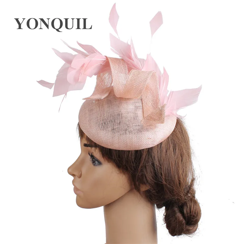 Высокое качество 4-Слои Sinamay Свадебные чародей вечерние шляпа женская элегантная