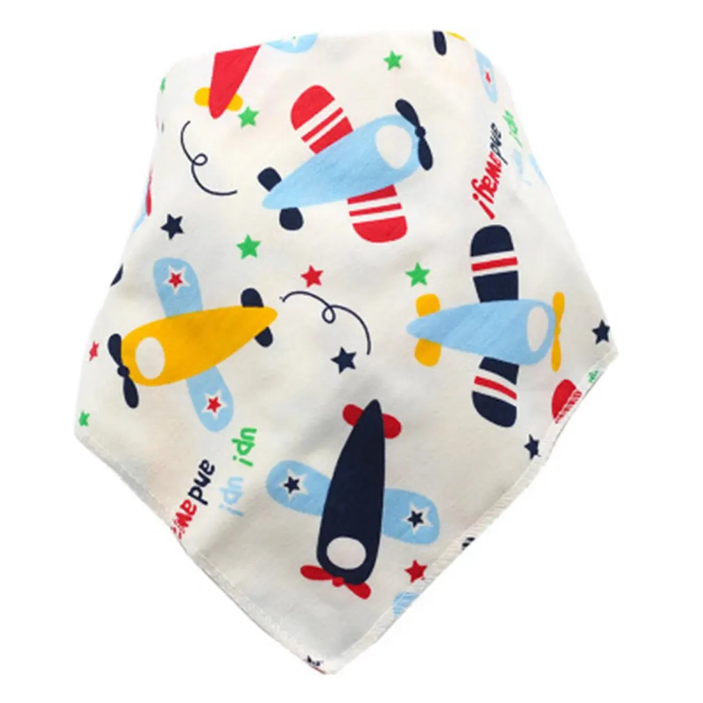 

Baby saliva towel baby triangle towel cotton double-layer buckle newborn children's turban bib scarf