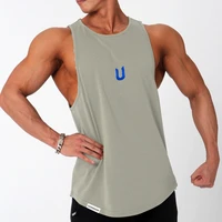2022 summer new muscle trend quick drying sleeveless vest fitness net vest mens summer running training loose t shirt clothes