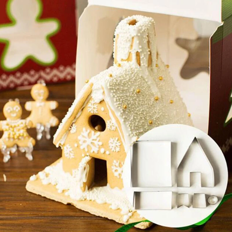 9 шт./компл. Нержавеющая сталь Рождество формочки для печенья 3D торт помадной