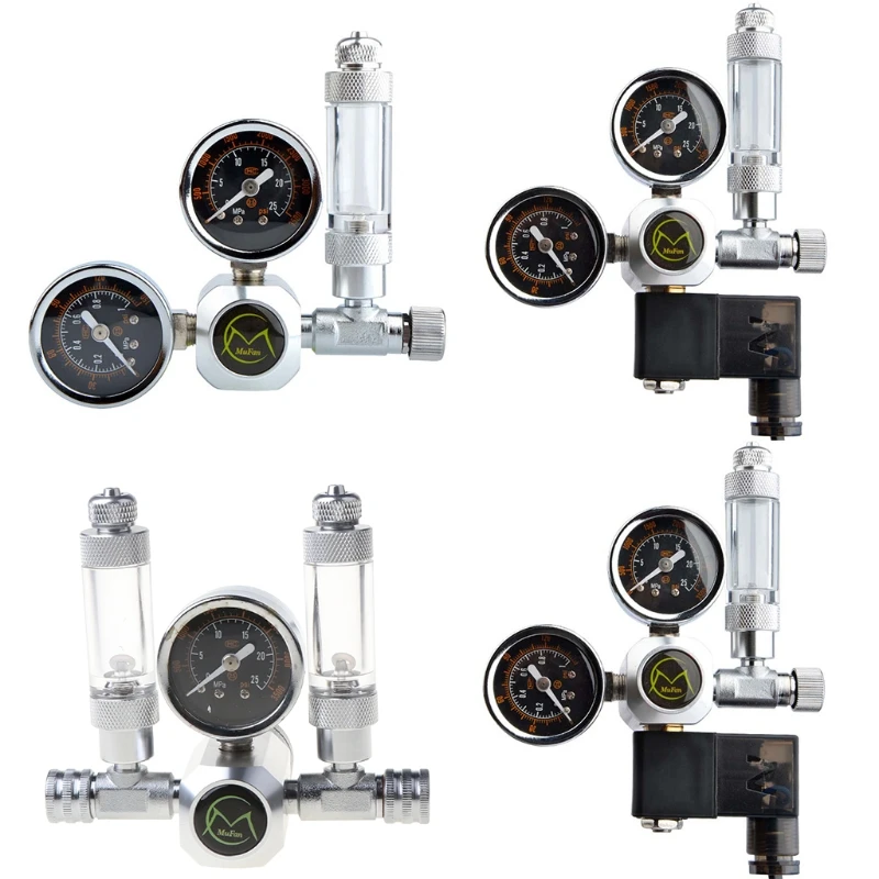 

Aquarium CO2 Pressure Regulator 220V Electromagnetic Pressure Gauge System