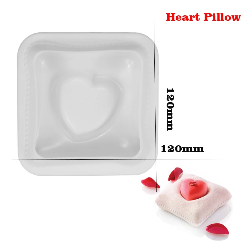 Heart Pillow Больше форм силиконовая форма для торта круглая форма для пончиков мусс форма для десерта форма для выпечки формы для украшения торта инструменты BPA бесплатно - Цвет: Heart Pillow