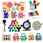 Занятая доска Монтессори разблокированная игрушка необходимая образовательная сенсорная доска для малышей доска для развития интеллекта развивающая