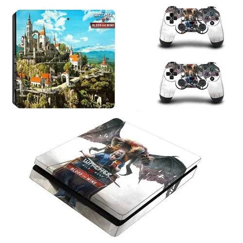 P4SQB0241 Wild Hunter полная лицевая панель PS4 тонкая кожа Виниловая наклейка, стикер для Playstation 4 консоль и контроллер PS4 наклейка - Цвет: P4SQB0241