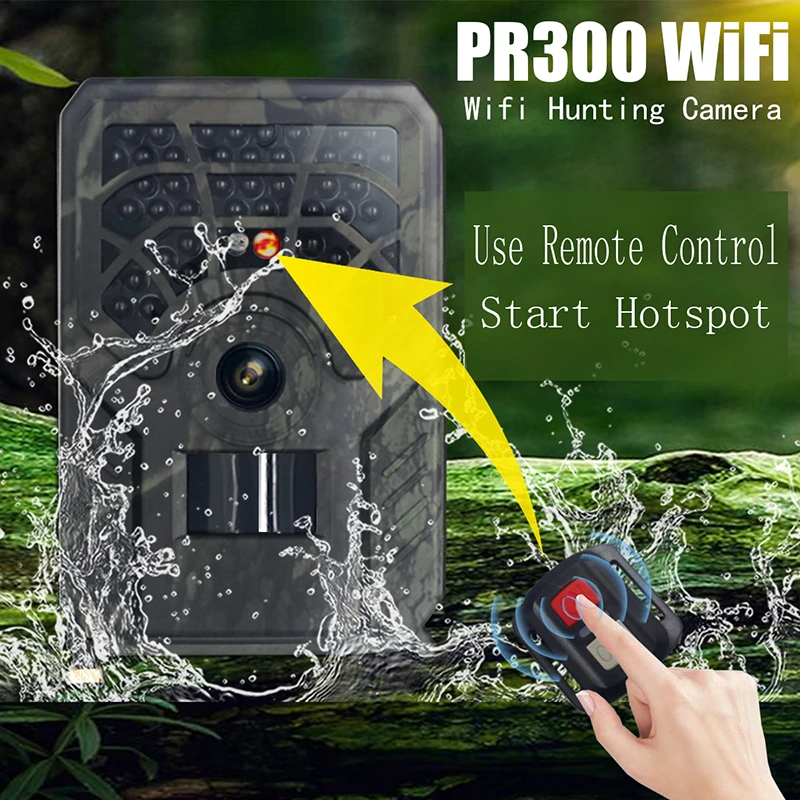 PR300C 4K видеокамера для охотничьей тропы 24 МП Wi Fi управление через приложение