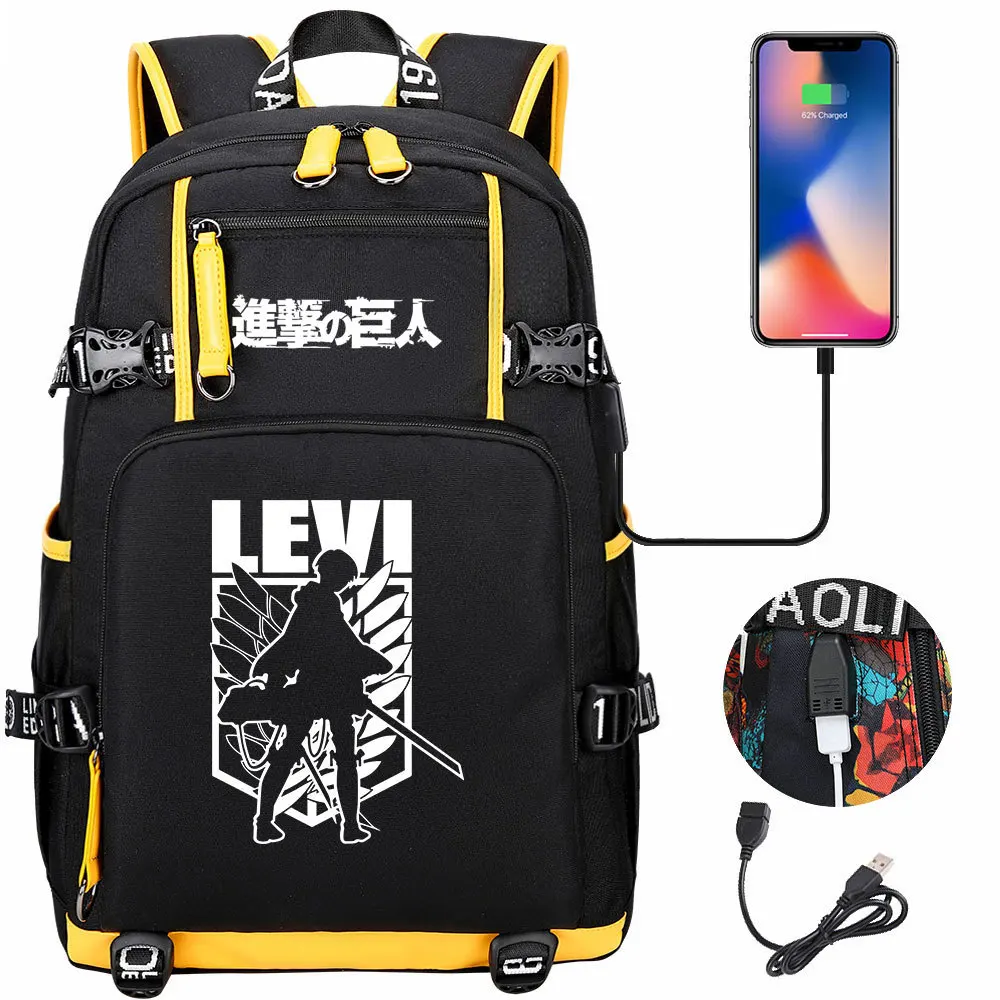 

Школьный ранец с аниме «атака на Титанов» для мальчиков и девочек, вместительные школьные ранцы для студентов-подростков, дорожный рюкзак д...