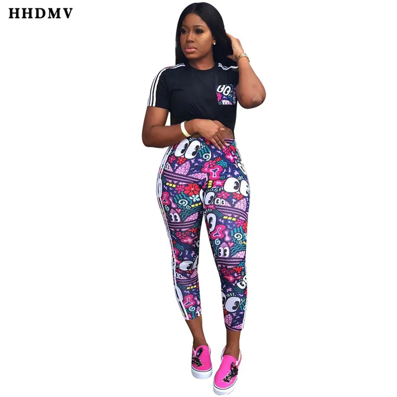 Летние уличные комплекты HHDMV в стиле хип хоп короткий топ с коротким рукавом и