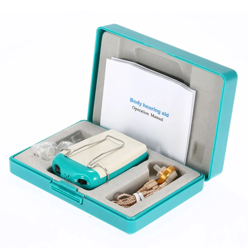 Hearing Aid Карманный слуховой аппарат, усилитель звука для сильной потери слуха, громкость голоса, регулируемый с ушными затычками, инструменты для ухода за ушами - Цвет: Hearing Aid