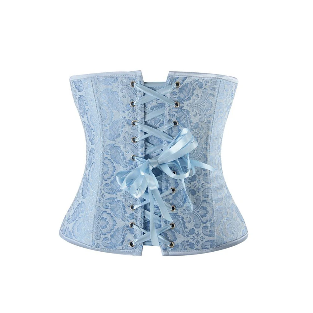 Сексуальный женский корсет из парчовой стали со спиральными косточками