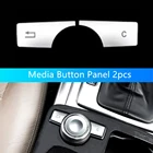 2 шт., накладки на кнопки для Mercedes Benz C E GLK CLS Class W204 W212, мультимедийные пуговицы, чехол с блестками, аксессуары для интерьера автомобиля