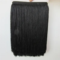 5 yardslot black tassels trim tassel fringe polyester 30cm wide latin dance home textile curtain dress lace ribbon