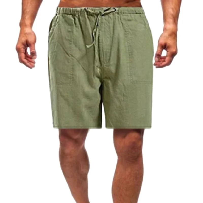

Шорты для мужчин льняные шорты на завязках 2020 летние знаменитые-Мешковатые повседневные короткие брюки мужские для отдыха размера плюс # ко...