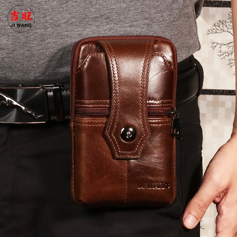 Винтажный Мужской кошелек из воловьей кожи сумка через плечо для маленького