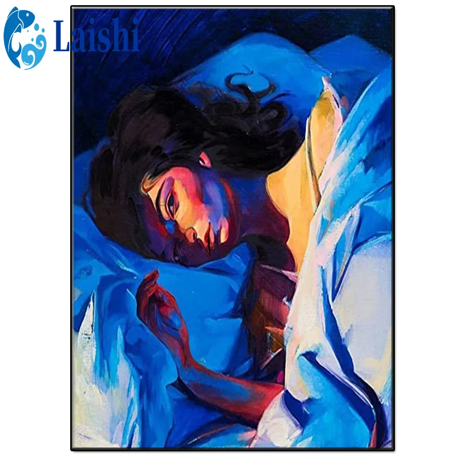 

DIY граффити, девушка, которая только что проснулась, алмазная живопись, полные круглые картины Стразы, алмазная вышивка крестиком, домашний ...