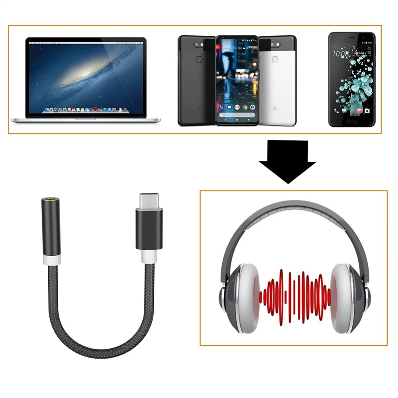 Type-C до 3 5 мм Jack конвертер аудио адаптер для наушников USB C Дополнительный разъем