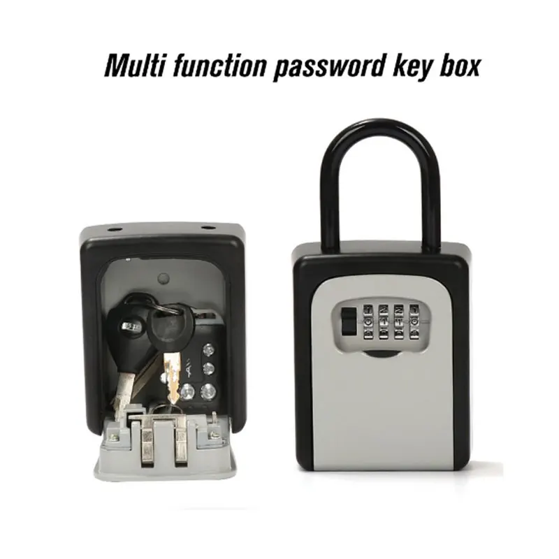 

Ящик для ключей с паролем из металлического сплава, внешний Сейф для ключей, ящик для хранения ключей, настенный ящик для ключей с паролем